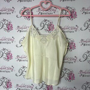 Bellessa cami tank top Lacie vintage cream yellow Elegant Cream Lace Camisole